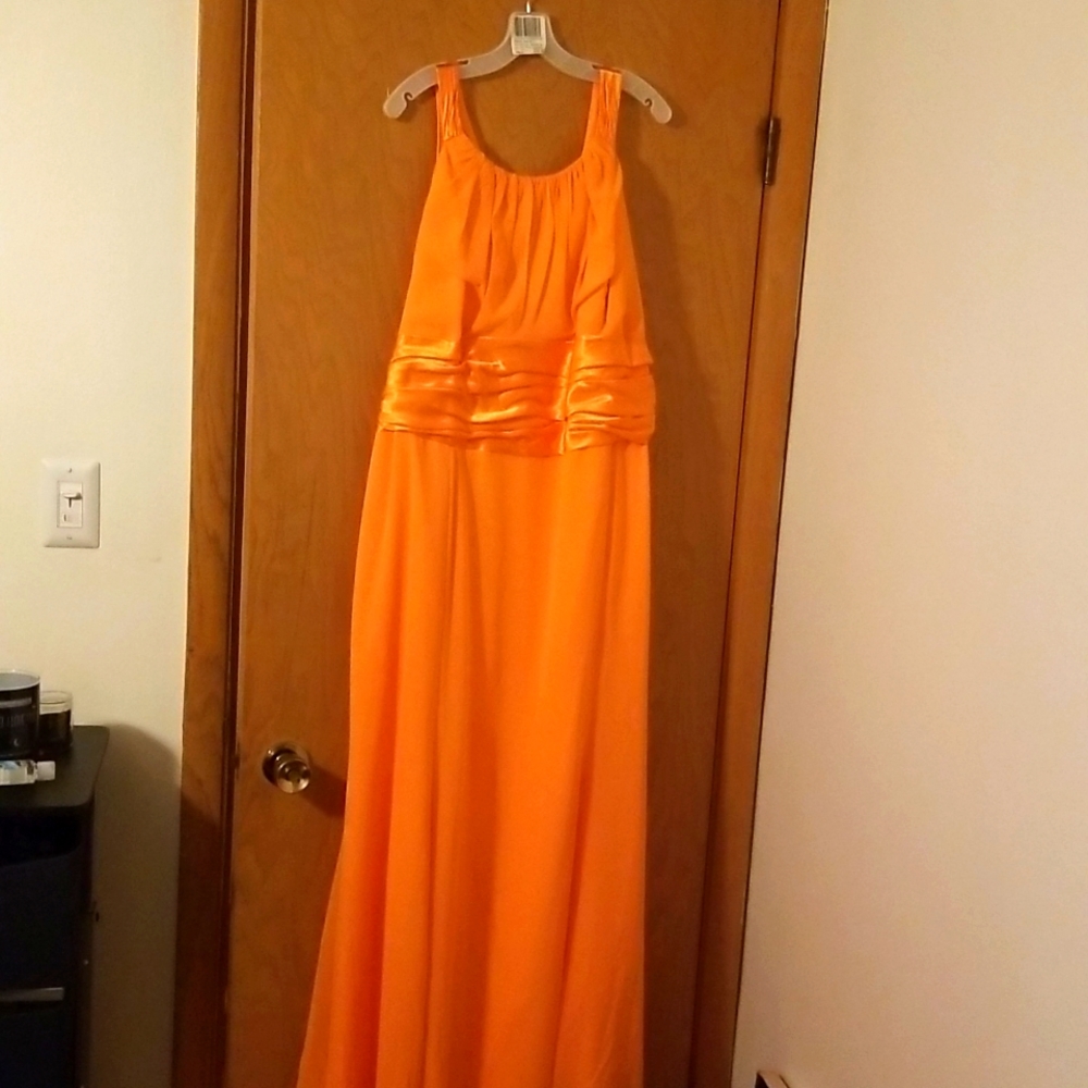 Tangerine Bridesmaid dress or Prom Dress